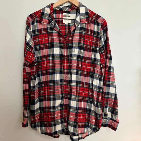 American Eagle Aahhmazingly Soft Flannel Boyfriend Button Up Shirt - Picture 1 of 7